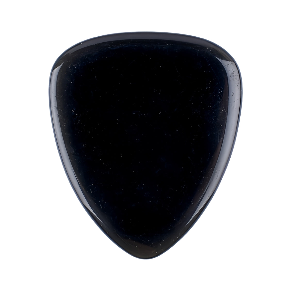 Black Obsidian Pick for Electric Guitar Bass String Instrument Playing Gift Handmade Craved Disc 27x32mm Pendant Decor