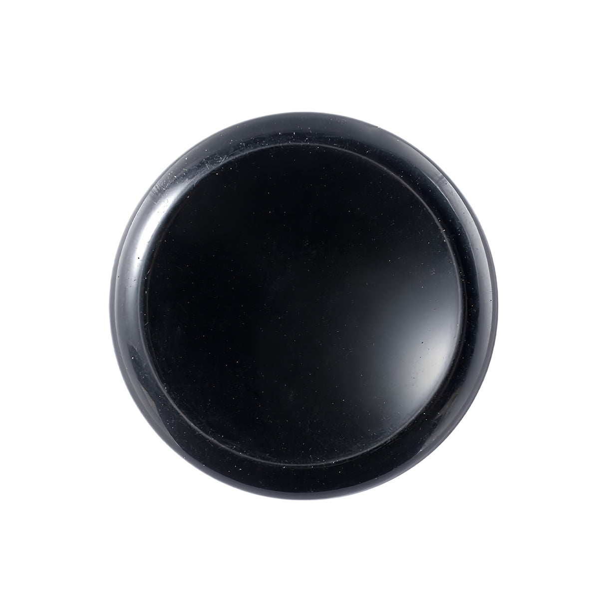 40mm Black Obsidian Meditation Disc Worry Stone for Stress & Anxiety Relief