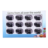1.0Inch Handmade Carved Gemstone Elephant Ornament  12PCS IN Box for Home Office Desk Decor  #SP2307-12PA