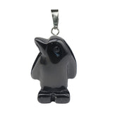 Inch Hand Carved Penguin Gemstone Pendant for Making Jewelry #SP2313S-25MM