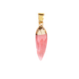 Faceted Chili Gemstone Pendant for Making Jewelry SP1871G  Gold Hand-Carved Protection Amulet Charms