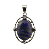 Silver Oval Gemstone Pendant for DIY Making Jewelry #SP1502S
