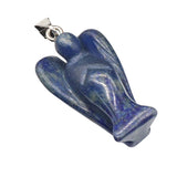 Handmade Craved 1.0Inch Gemstone Angel Pendant For Making Jewelry #SP1531