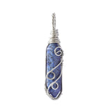 Handmade Wire Wrapped Hexagonal Point Gemstone Pendant For Making Jewelry #SP1753