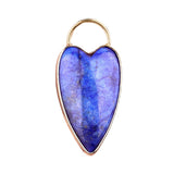 Heart Gemstone Pendant for Making Jewelry SP1806G-17X28mm Long Teardrop Gold Wrapped