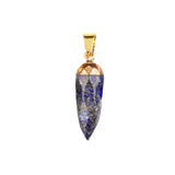 Faceted Chili Gemstone Pendant for Making Jewelry SP1871G  Gold Hand-Carved Protection Amulet Charms