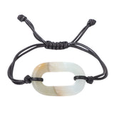 Handmade Woven O-Shape Gemstone Beads Bracelets Adjustable for Women Men