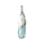 Handmade Wire Wrapped Hexagonal Point Gemstone Pendant For Making Jewelry #SP1753