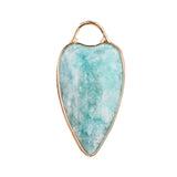 Heart Gemstone Pendant for Making Jewelry SP1806G-17X28mm Long Teardrop Gold Wrapped