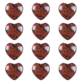 Crystal Puffy Heart Stones 20mm Geometric Pocket Stones for Meditation Chakra Balancing 12PCS In Velvet Bag