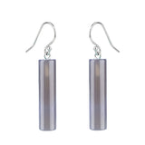 Gemstone Cylinder Dangle Earrings – 8x30mm Polished Crystal Drop Earrings for Women & Girls – Healing Stone Jewelry Gift