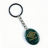 Oval Gemstone Disc Keychain– Carved with Custom Words & Symbol -The Shaman's Eye