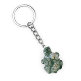 Gemstone Tortoise Keychain - Natural Stone Animal Charm