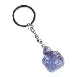 Gemstone Tortoise Keychain - Healing Crystal Bag Charm