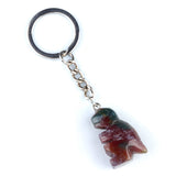 1.0Inch Handmade Craved  Gemstone Dinosaur Animal Pendant Keychain #KC2318S-A1