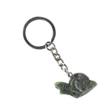 1.0 Inch Hand Carved Snail Gemstone Figurine Pendant Keychain #KC2323S-A1
