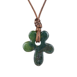 Natural Gemstone Flower Pendant Necklace - 35mm adjustable