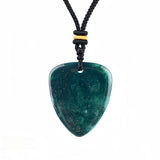 Gemstone Guitar Pick Pendant Necklace with Adjustable Cord SN2030-BK23