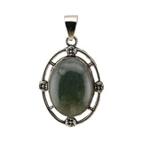 Silver Oval Gemstone Pendant for DIY Making Jewelry #SP1502S
