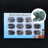 1.0Inch Hand Carved Mouse Gemstone Figurine Ornament 12PCS In Box  for Home Office Desk Decor #SP1878-12PA