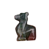 1.0 Inch Hand Carved Fawn & Deerlet Gemstone Figurine Ornament for Home Office Desk Decor #SP1956