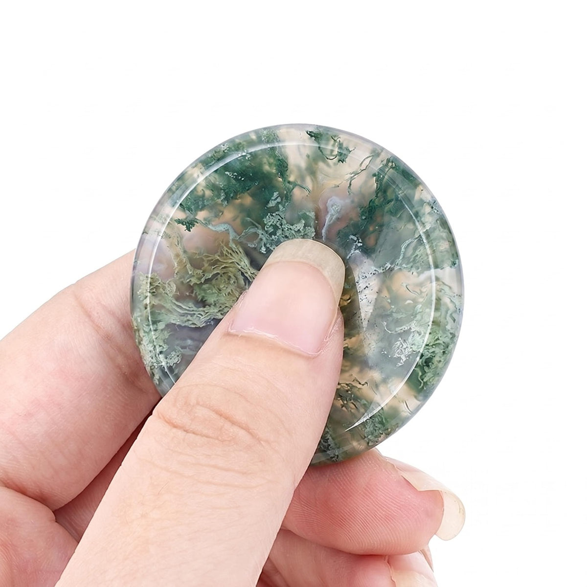 40mm Fancy Jasper Meditation Disc Worry Stone for Stress & Anxiety Relief