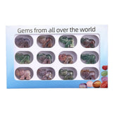 1.0Inch Handmade Carved Gemstone Elephant Ornament  12PCS IN Box for Home Office Desk Decor  #SP2307-12PA