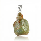 1" Hand-Carved Tortoise Pendant - Gemstone Crystal Charm