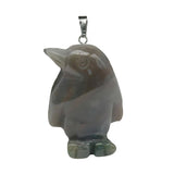 Inch Hand Carved Penguin Gemstone Pendant for Making Jewelry #SP2313S-25MM