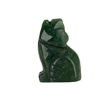 1.0Inch Hand Carved Wolf Gemstone Figurine Animal Ornament for Home Office Desk Decor #SP2314
