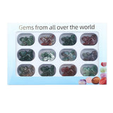 1.0 Inch Hand Carved Squirrel Gemstone Figurine Ornament 12PCS In Box for Home Office Desk Decor #SP2322-12PA