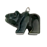 1.0 Inch Hand Carved Bear Gemstone  Pendant for Making Jewelry #SP2324S-25MM
