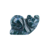 1.0 Inch Hand Carved Snail Gemstone Figurine Ornament for Home Office Desk Decor #SP2325