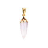 Faceted Chili Gemstone Pendant for Making Jewelry SP1871G  Gold Hand-Carved Protection Amulet Charms