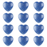 Crystal Puffy Heart Stones 20mm Geometric Pocket Stones for Meditation Chakra Balancing 12PCS In Velvet Bag