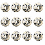 Wholesale 12PCS Round Gemstone Beads Drilled 5mm Large Hole Polished Stone Ball for DIY Jewelry Making