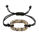 Handmade Woven O-Shape Gemstone Beads Bracelets Adjustable for Women Men