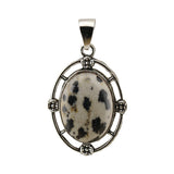 Silver Oval Gemstone Pendant for DIY Making Jewelry #SP1502S
