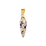 Faceted Chili Gemstone Pendant for Making Jewelry SP1871G  Gold Hand-Carved Protection Amulet Charms