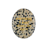 35x45MM Worry Healing Palm Stones for Meditation & Prayer with Everything Word " Everything I want wants me more " SP1904G-W15