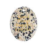 35x45mm Oval Gemstone Pendant "Good Things Happen Everyday" – Natural Stone Charm for Jewelry Making
