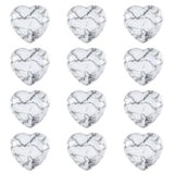Crystal Puffy Heart Stones 20mm Geometric Pocket Stones for Meditation Chakra Balancing 12PCS In Velvet Bag