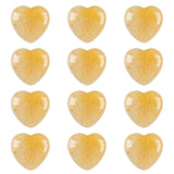 Crystal Puffy Heart Stones 20mm Geometric Pocket Stones for Meditation Chakra Balancing 12PCS In Velvet Bag