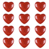 Crystal Puffy Heart Stones 20mm Geometric Pocket Stones for Meditation Chakra Balancing 12PCS In Velvet Bag