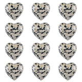 Crystal Puffy Heart Stones 20mm Geometric Pocket Stones for Meditation Chakra Balancing 12PCS In Velvet Bag