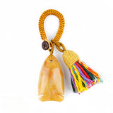 Handmade Gemstone Fish Keychain with Colorful Tassel #KC2016S-A10 Charm for Abundance, Protection & Everyday Luck | Perfect Gift for Her