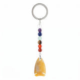 Handmade Crystal Fish Keychain with Chakra Beads - Natural Gemstone Talisman for Abundance, Balance & Positive Energy | Elegant Accessory for Everyday Luck