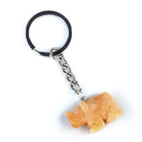 Gemstone Rhinoceros Keychain - Wildlife Animal Bag Charm