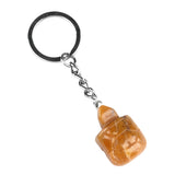 Gemstone Tortoise Keychain - Healing Crystal Bag Charm