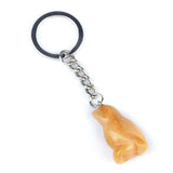 1.0Inch Handmade Craved  Gemstone Bird Animal Pendant Keychain #KC2317S-A1